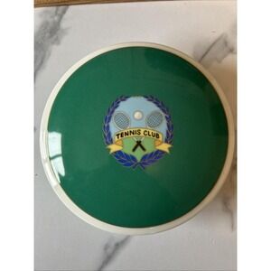 Daniel Hechter Deuce Bone China Trinket Box Green Tennis Club Japan B2139 4in